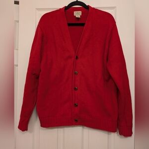 L.L. Bean Vibrant Red Men's Cardigan